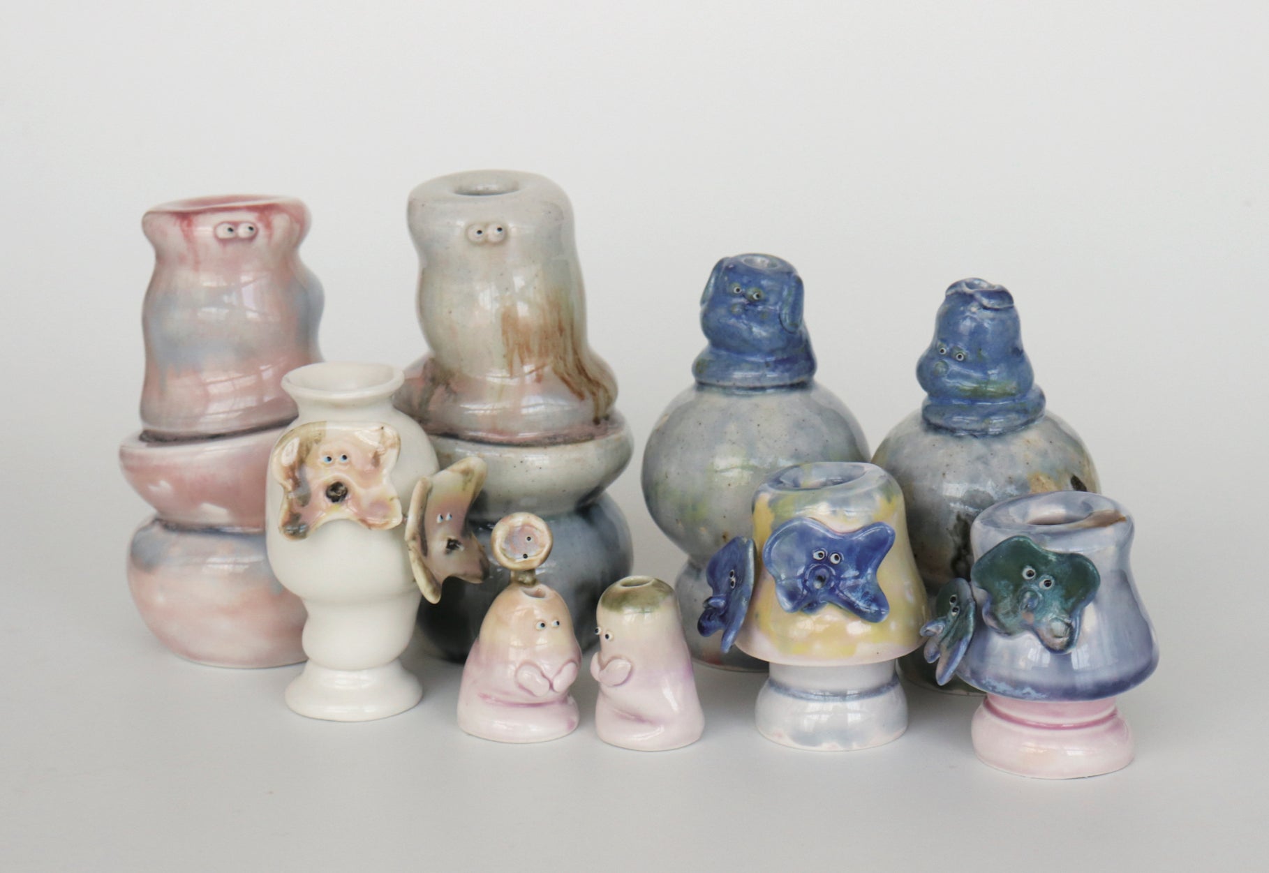 虹*堂様 半魚ネコ① 25cm✖️20cmパネルキャンバス 椎猫白魚 個展「生きものくんとランの妖精の器」/ June 25 - July 3