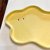 うねうね皿(Yellow・大)/ 青柳あづみ