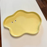 うねうね皿(Yellow・大)/ 青柳あづみ