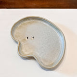 うねうね皿(White Blue・中)/ 青柳あづみ