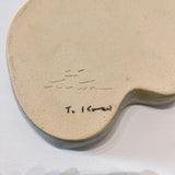 うねうね皿(White Blue・中)/ 青柳あづみ