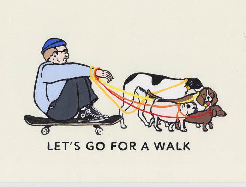 T-Shirt "Let's Go For a Walk" / さもゆりこ